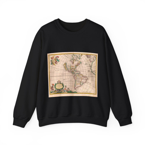 RAM, Johannes de - Novissima et Accuratissima Totius Americae Descriptio (Artwork) Crewneck Sweatshirt