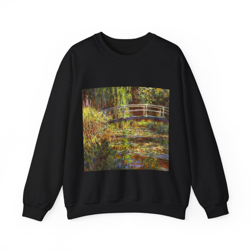 MONET, Claude - The Water Lily Pond; Pink Harmony (Artwork) Crewneck Sweatshirt