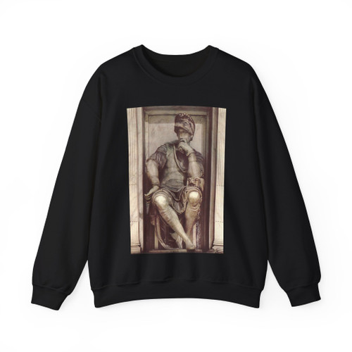 MICHELANGELO, Buonarroti -Medicis- Tomb of Lorenzo de' Medici2 (Artwork) Crewneck Sweatshirt