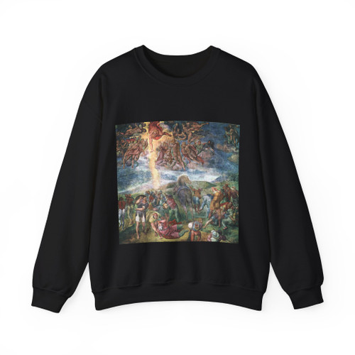 MICHELANGELO, Buonarroti -Paintings- The Conversion of Saul (Artwork) Crewneck Sweatshirt