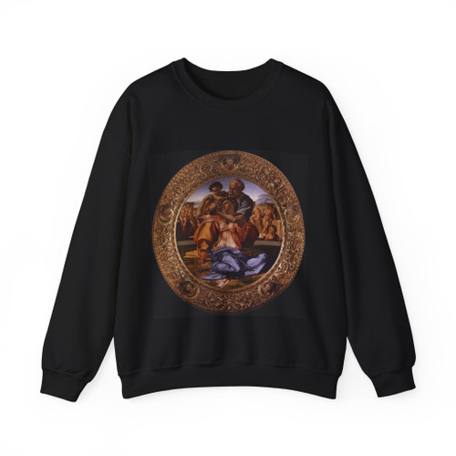 MICHELANGELO, Buonarroti -Paintings- The Doni Tondo (framed) (Artwork) Crewneck Sweatshirt