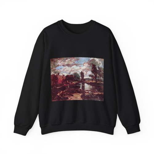 CONSTABLE, John - Flatford Mill from a Lock on the Stour (Artwork) Crewneck Sweatshirt