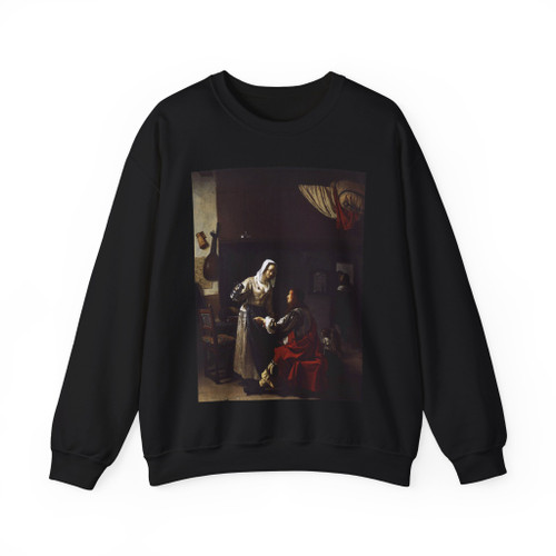 MIERIS, Frans van, the Elder - Brothel Scene (Artwork) Crewneck Sweatshirt