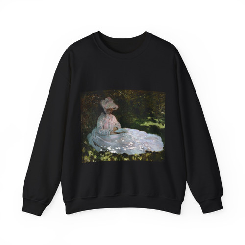 MONET, Claude - A Woman Reading (Artwork) Crewneck Sweatshirt