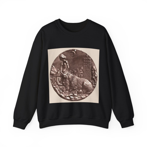 PISANELLO  -medals- Medal of Cecilia Gonzaga (reverse) (Artwork) Crewneck Sweatshirt