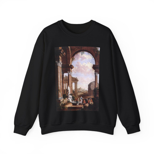 COCK, Paul de - Landscape with Roman Ruins (Artwork) Crewneck Sweatshirt