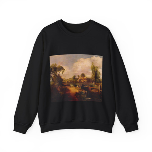 CONSTABLE, John - Landscape Boys Fishing (Artwork) Crewneck Sweatshirt