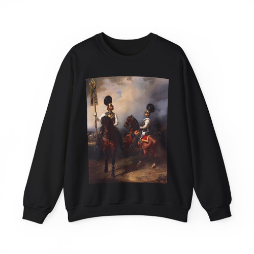 KRUGER, Franz - Two Cuirassiers from the Regiment of Czar Nicholas I (Artwork) Crewneck Sweatshirt