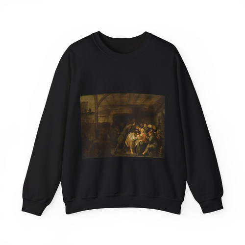 MOLENAER, Jan Miense - Peasants in an Inn Playing La Main Chaude (Artwork) Crewneck Sweatshirt