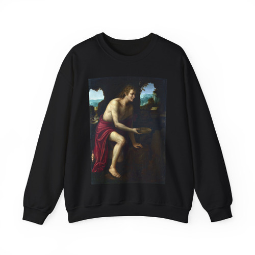 PIAZZA DA LODI, Martino - Saint John the Baptist in the Desert (Artwork) Crewneck Sweatshirt
