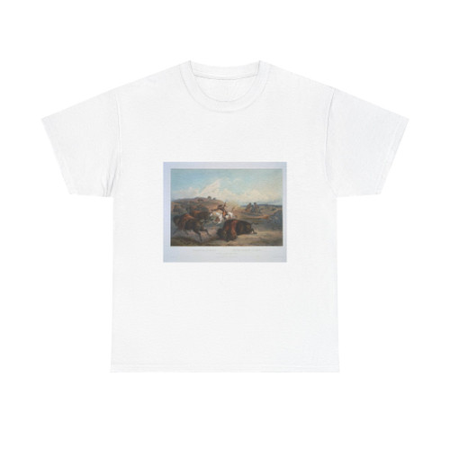 Karl Bodmer - Indians Hunting the Bison 1 (Native Americans in Art) T-Shirt