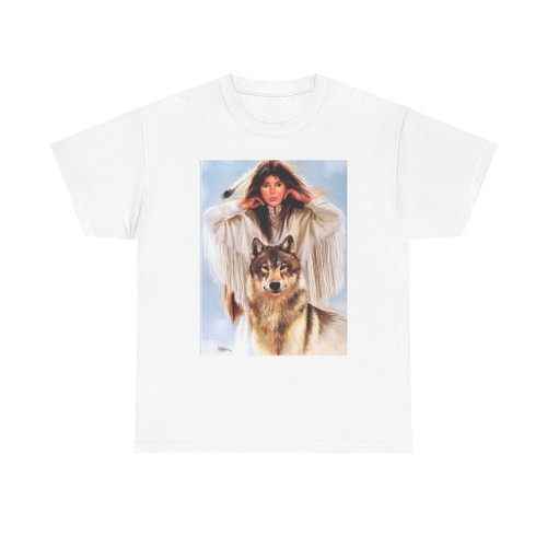 Girl And Wolf (Native Americans in Art) T-Shirt