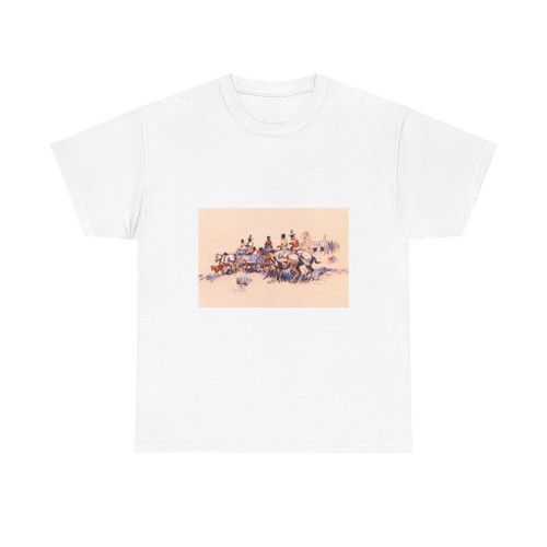 Laverne Nelson Black Indian Riders and Wagon (Native Americans in Art) T-Shirt