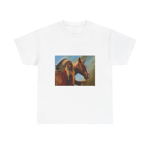 blackfoot war bonnet by wendelin (Native Americans in Art) T-Shirt