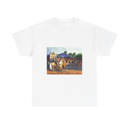 Borein-Charros in Mission Courtyard (Native Americans in Art) T-Shirt