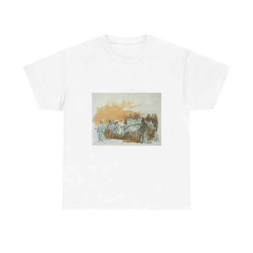 Maximilians encounter with the Hidatsas (Native Americans in Art) T-Shirt