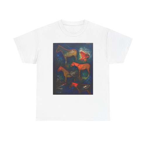 Red Star, Kevin - Night Horses #2 (Native Americans in Art) T-Shirt