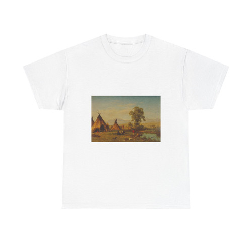 Albert Bierstadt - Sioux Village near Fort Laramie (Native Americans in Art) T-Shirt
