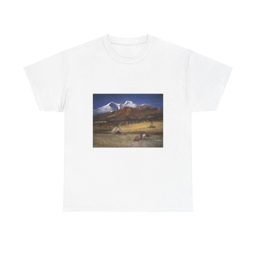 Albert Bierstadt - Indian Encampment - Evening (Native Americans in Art) T-Shirt