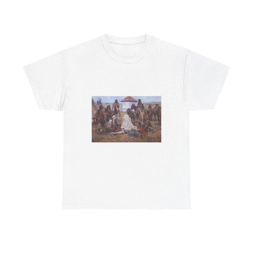 Steve Lang - The White Buffalo Robe 1833 (Native Americans in Art) T-Shirt