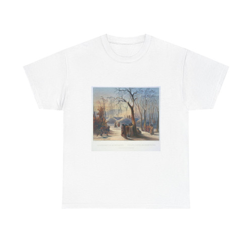 Karl Bodmer - Winter Villiage of the Minatarres (Native Americans in Art) T-Shirt