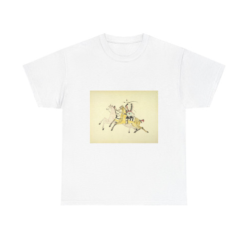 Kills Two (Nupa Kte) Sioux Warrior Armed with Saber Attacking a Crow Indian (Native Americans in Art) T-Shirt