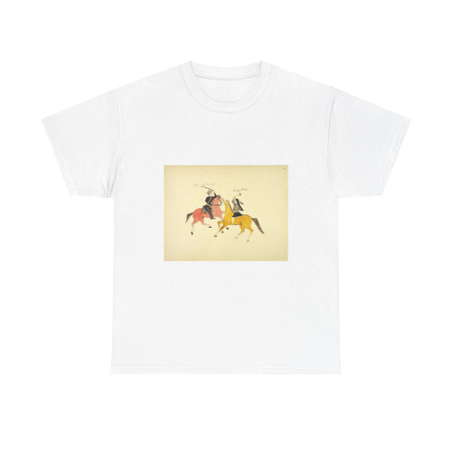 Kills Two (Nupa Kte) Symbolic Portrayal of the Conflict Between the Indians and the Whites (Native Americans in Art) T-Shirt