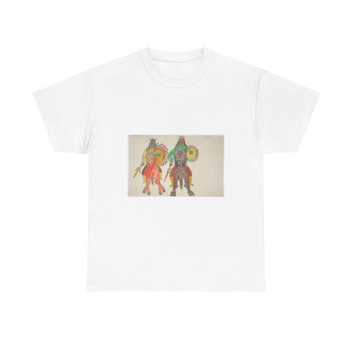 Frederick Gokliz - Two men on horseback with shields (Native Americans in Art) T-Shirt