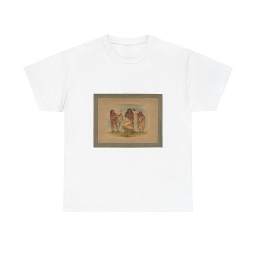George Catlin - Camanchee Chief, His Wife, and a Warrior (1861) (Native Americans in Art) T-Shirt