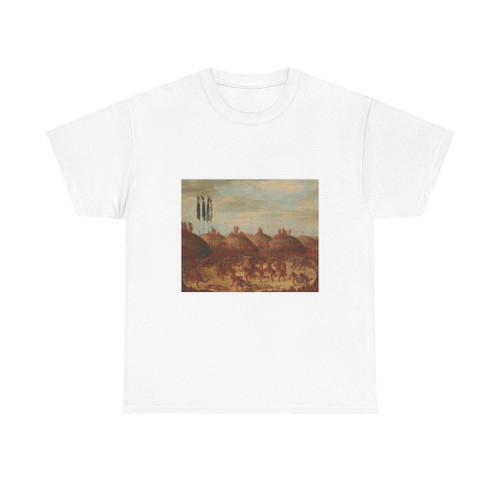 George Catlin - The Last Race, Mandan O-kee-pa Ceremony (1832) (Native Americans in Art) T-Shirt