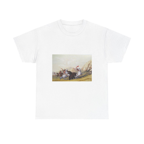 George Catlin - A painting of American Indians on a grizzly bear hunt (1844) (Native Americans in Art) T-Shirt