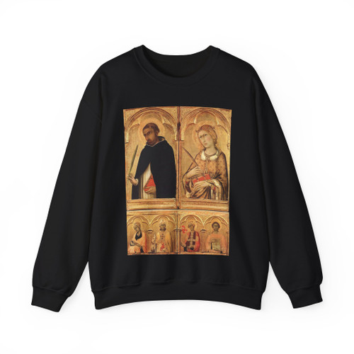 SIMONE MARTINI - Polyptych of Santa Caterina (detail)2 (Artwork) Crewneck Sweatshirt