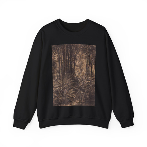 SHISKIN, Ivan Ivanovich - Ferns in the woods. 1877 (Artwork) Crewneck Sweatshirt
