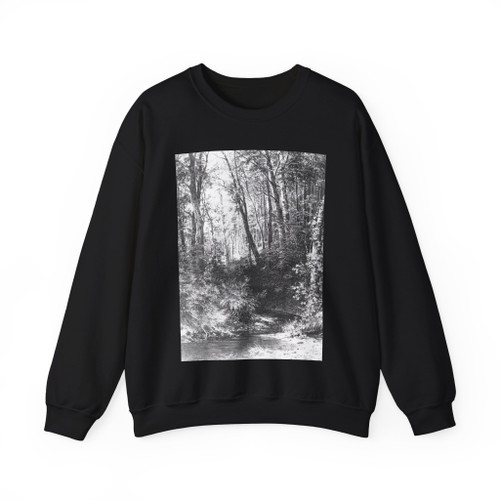 SHISKIN, Ivan Ivanovich - Stream in the Forest 1880 2 (Artwork) Crewneck Sweatshirt