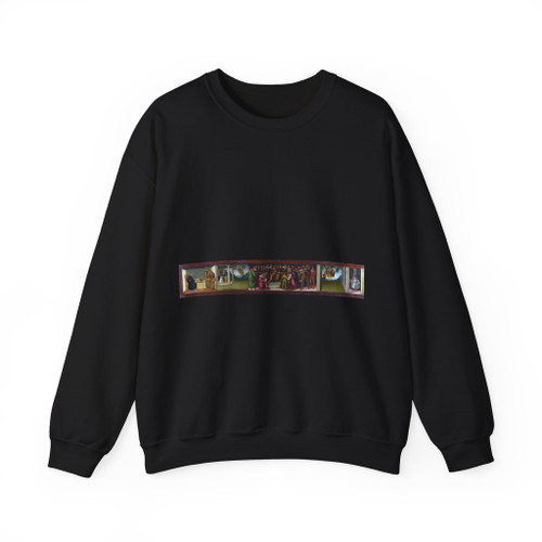 SIGNORELLI, Luca - Predella - Esther, and Life of Saint Jerome (Artwork) Crewneck Sweatshirt