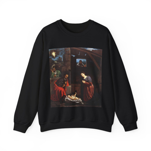 SAVOLDO, Giovanni Girolamo - Adoration of the Shepherds (Artwork) Crewneck Sweatshirt