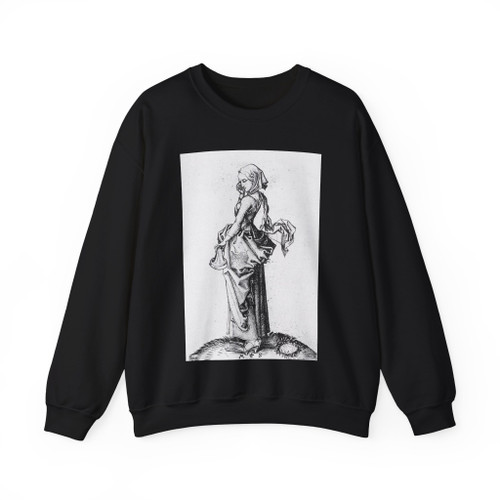 SCHONGAUER, Martin -graphics- The Fifth Foolish Virgin (Artwork) Crewneck Sweatshirt