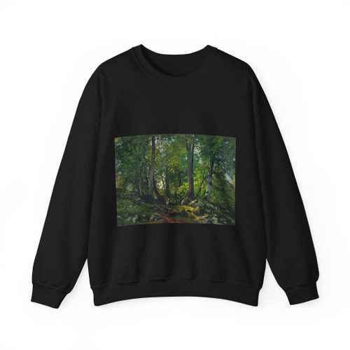 SHISKIN, Ivan Ivanovich - Beech forest in Switzerland (Artwork) Crewneck Sweatshirt