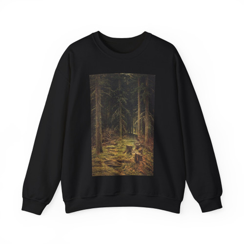 SHISKIN, Ivan Ivanovich - Coniferous Forest 144h98 1873 (Artwork) Crewneck Sweatshirt
