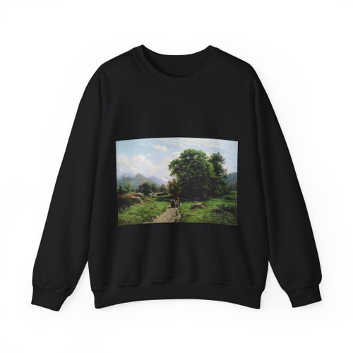 SHISKIN, Ivan Ivanovich - Swiss landscape in 1866 (Artwork) Crewneck Sweatshirt