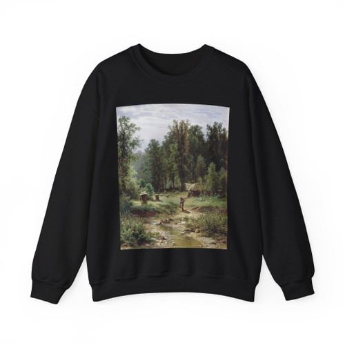 SHISKIN, Ivan Ivanovich - Apiary in the woods 1876 (Artwork) Crewneck Sweatshirt