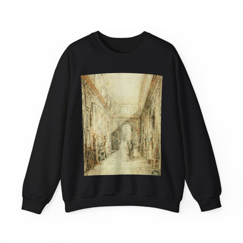 SAINT-AUBIN, Gabriel de - The Randon de Boisset Gallery (Artwork) Crewneck Sweatshirt