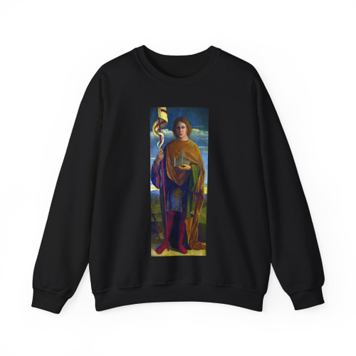 SANTACROCE, Girolamo da - A Saint with a Fortress and a Banner (Artwork) Crewneck Sweatshirt