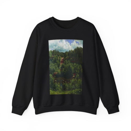 SHISKIN, Ivan Ivanovich - After a rain. Etude forests (Artwork) Crewneck Sweatshirt