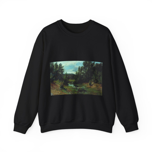 SHISKIN, Ivan Ivanovich - 1870 Forest Stream (Artwork) Crewneck Sweatshirt