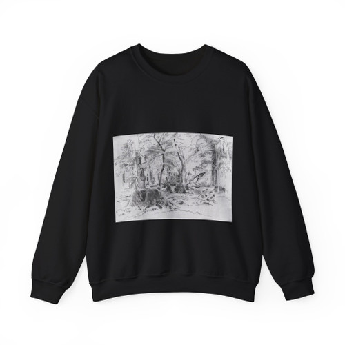 SHISKIN, Ivan Ivanovich - felled tree 1870 (Artwork) Crewneck Sweatshirt