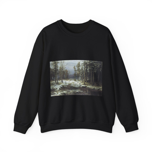SHISKIN, Ivan Ivanovich - First Snow 1875 (Artwork) Crewneck Sweatshirt