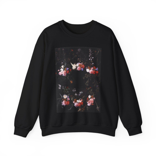 SEGHERS, Daniel - Garland of Flowers (Artwork) Crewneck Sweatshirt