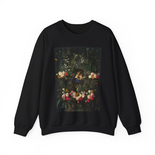 SEGHERS, Daniel - Garland of Flowers1 (Artwork) Crewneck Sweatshirt