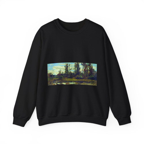 SHISKIN, Ivan Ivanovich - Lake in the woods (Artwork) Crewneck Sweatshirt
